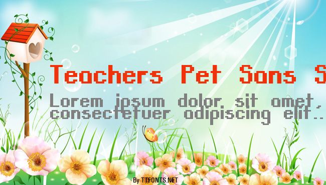 Teachers Pet Sans Serif Bold example